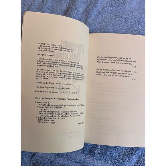 Straight Talk About Psychological Testing for Kids Book - Picture 2 of 5